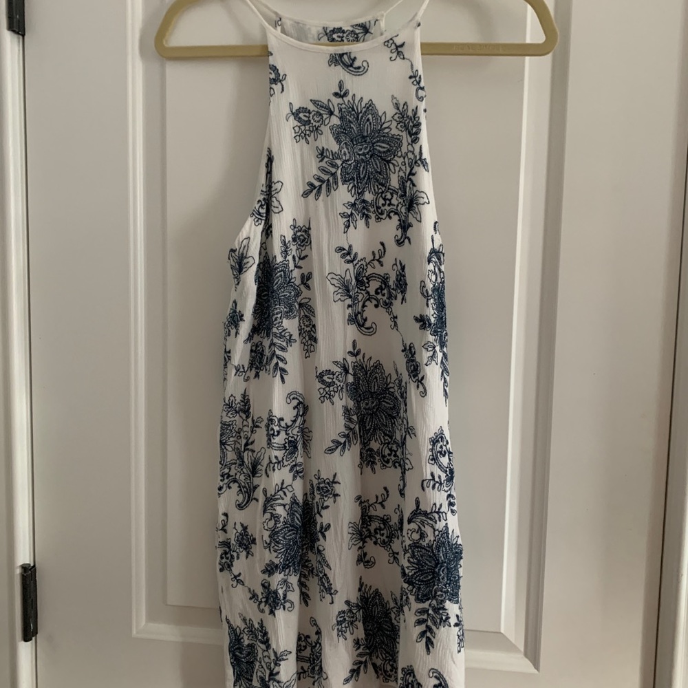 Dee Elle - Blue and White Summer Dress (Size S)